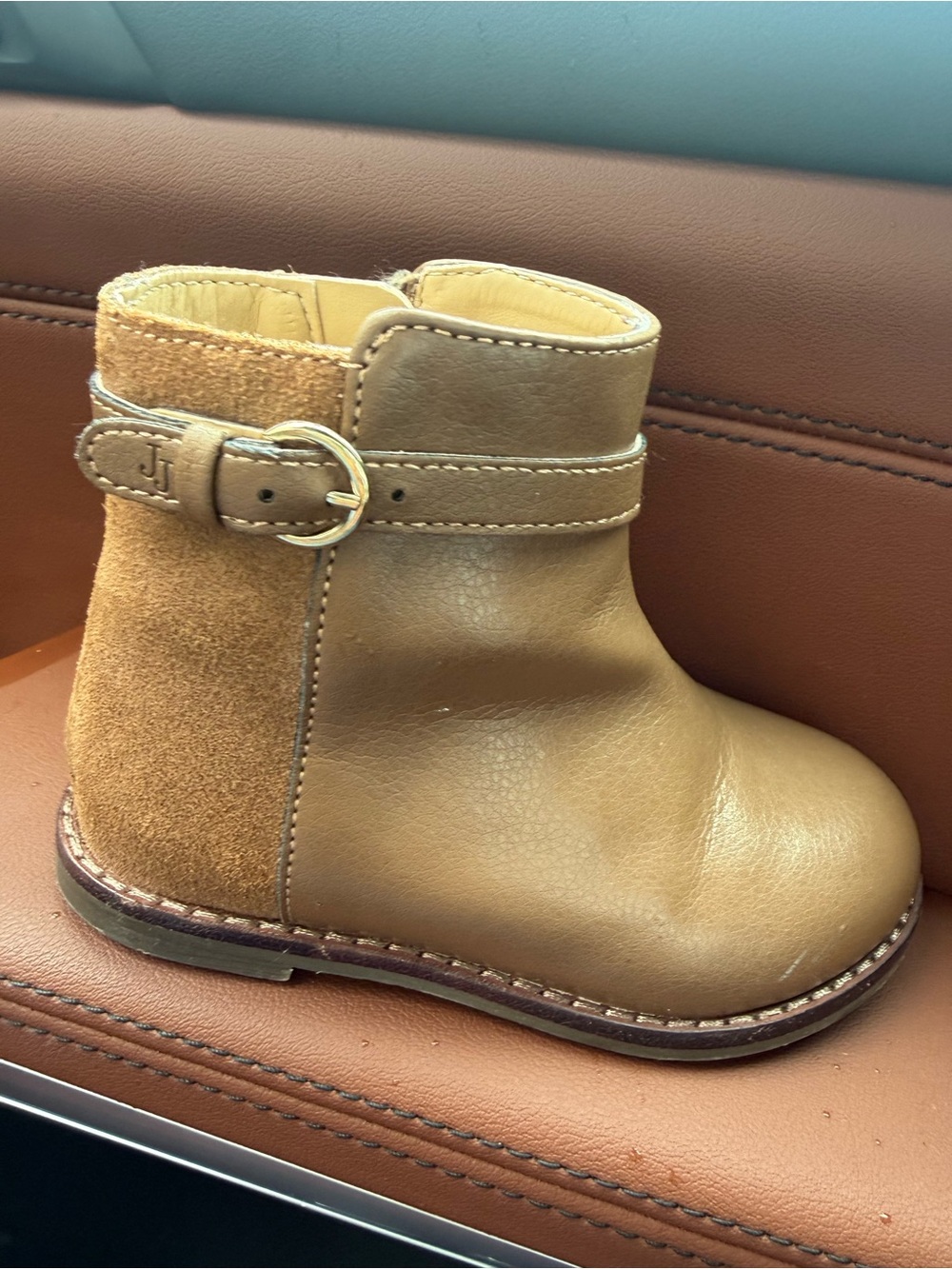 Janie and Jack Brown leather booties